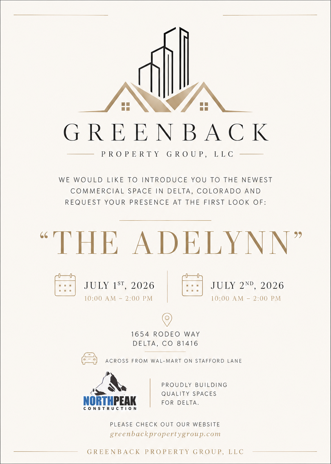 The Adelynn — First Look Event flyer
